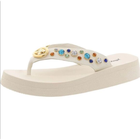 Jeffrey Campbell Iconics Womens Slip On Platform Flip Flop Sandals White Size 8 - Picture 12 of 12